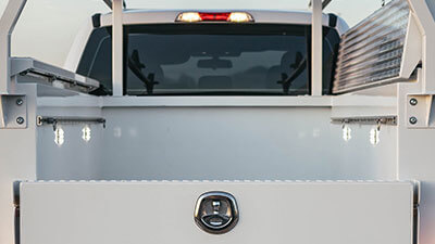 Service truck body - bed LED lights
